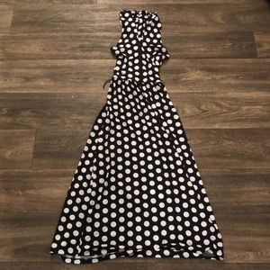 Michael Kors Flattering Polka Dot maxi dress